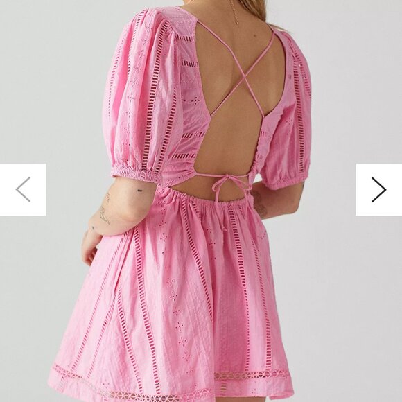 UO Marla Broderie Babydoll Dress - Picture 2 of 6